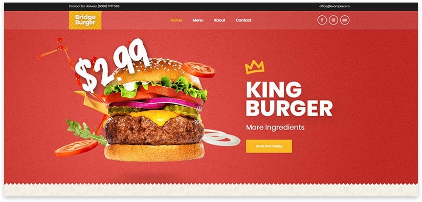 Burger Fastfood plantilla wordpress